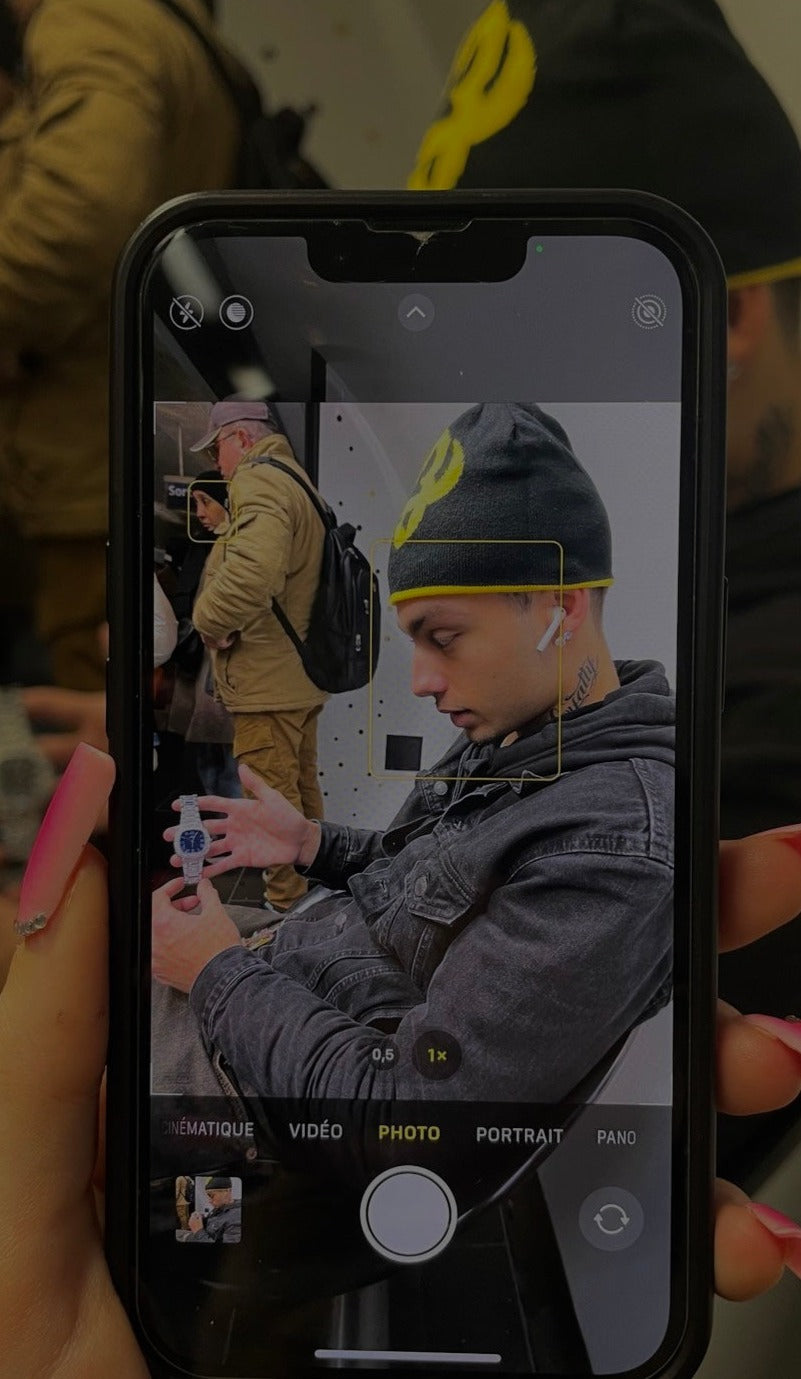 TWETRY BONNET RÉVERSIBLE - NOIR & JAUNE